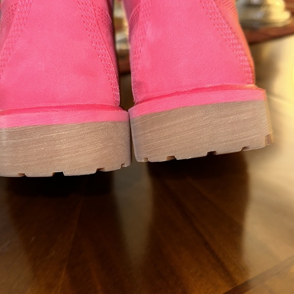 ‼️awesome Timberland Pink Boot women size 6/ big kid size 4 - Picture 7 of 10